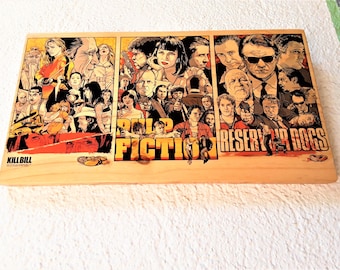Pulp Fiction print - Kill Bill print - Reservoir dogs print - Uma Thurman - wall art - wood  cartel de la película - Tarantino  it will kill