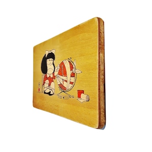 Mafalda Karte - Kartell - Kartell - Kartell - Kartell - Kartell - Quino - Artesanal Holzdruck