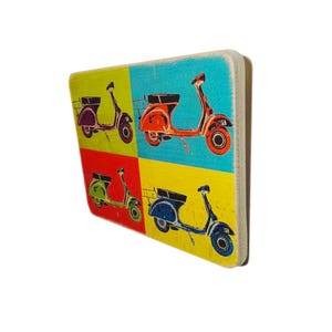 Vespa - scooter - poster - gift. for. man. men. woman. women. kid. friend. him. he.r birthday. christmas - Italy - Pop Art