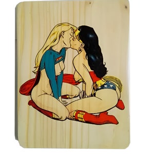Superhelden gay - impressie - beso gay - cómic -impresión - kartel - verliefdheid - besos - LGBT - regalo para gay - lesbian