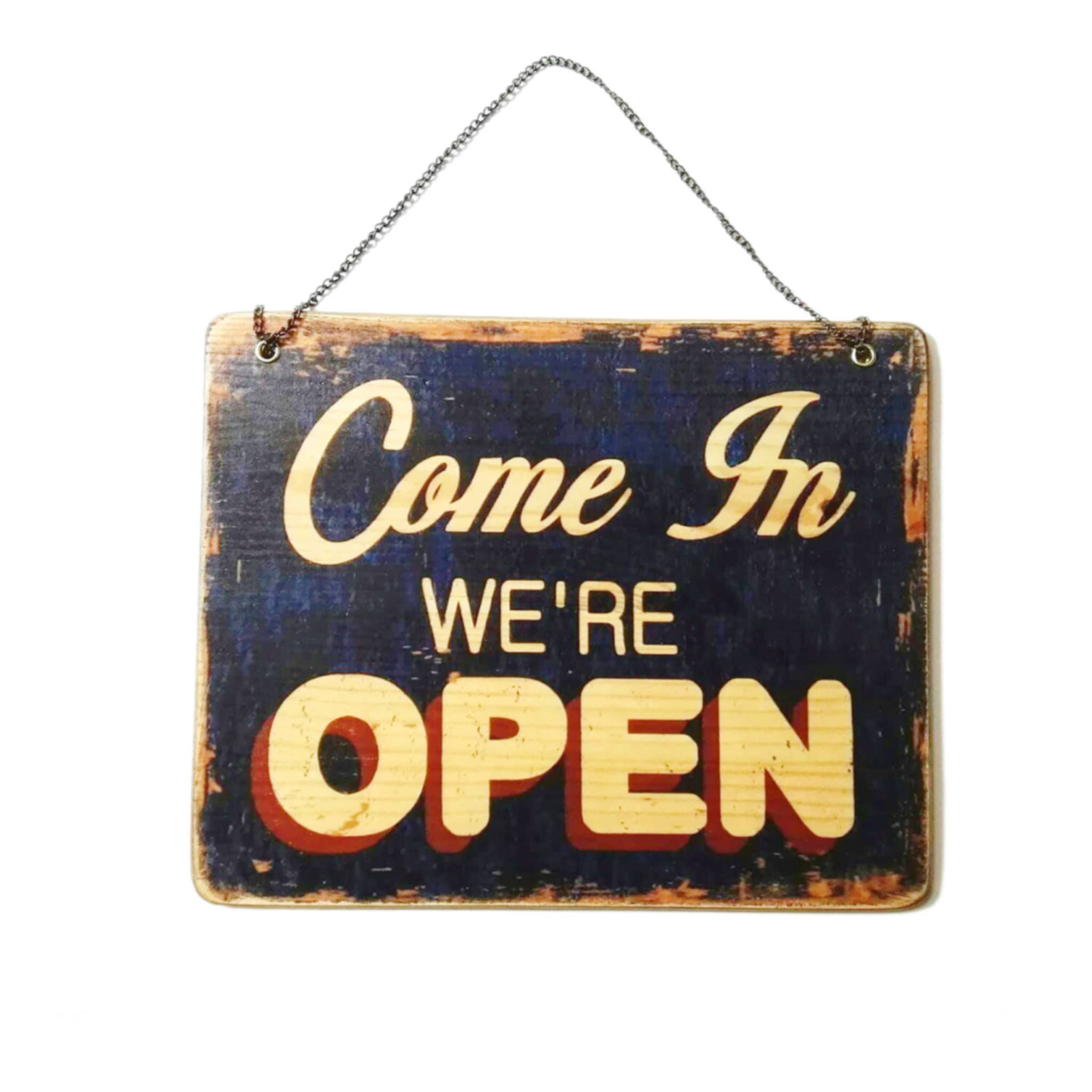 Homoyoyo Doppelseitiges Holz-Türschild – Open/Closed, Skandinavisch Schlicht, Mit Juteseil, Für Cafés, Restaurants & Hotels