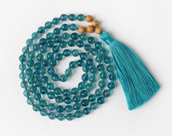 Rose Quartz /& Sandalwood Mala Necklace Vegan Eco-Friendly Mala Necklace 108 Meditation Mala