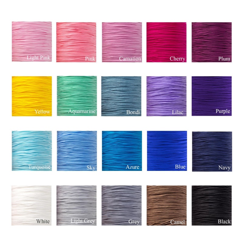 0.8mm White Braided 10 Meters Nylon Cord Jewelry Cord