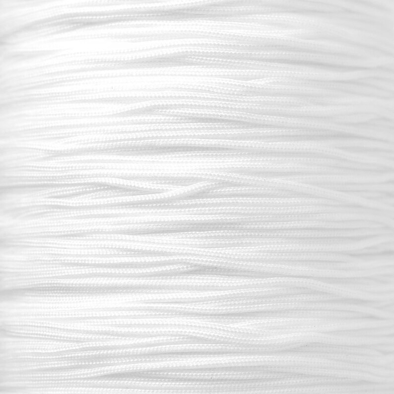 0.8mm White Braided 10 Meters Nylon Cord Jewelry Cord