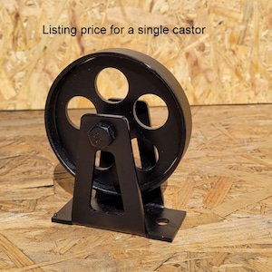 Industrial furniture metal castors casters caster wheel coffee table wheels vintage 8,9 cm graphite star T2