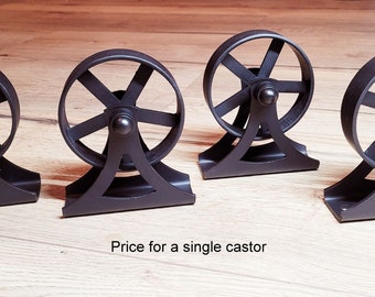 Industrial furniture metal castors casters caster wheel coffee table wheels vintage 9 cm black star T2