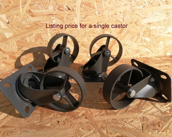 Industrial furniture swivel metal castors casters caster wheel coffee table wheels vintage 8,9 cm graphite