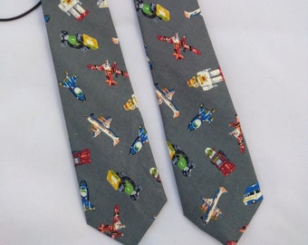 Boys Grey Vintage Toys ties