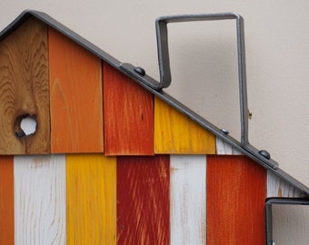 Our Happy House - Recycled Cedar Shingle - Wall Art