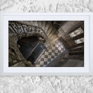 Grand Piano In Old Empty Mansion, France - Framed/Unframed Fine Art Print (Urban Exploration & Abandoned Places Photography Urbex Wall Art)