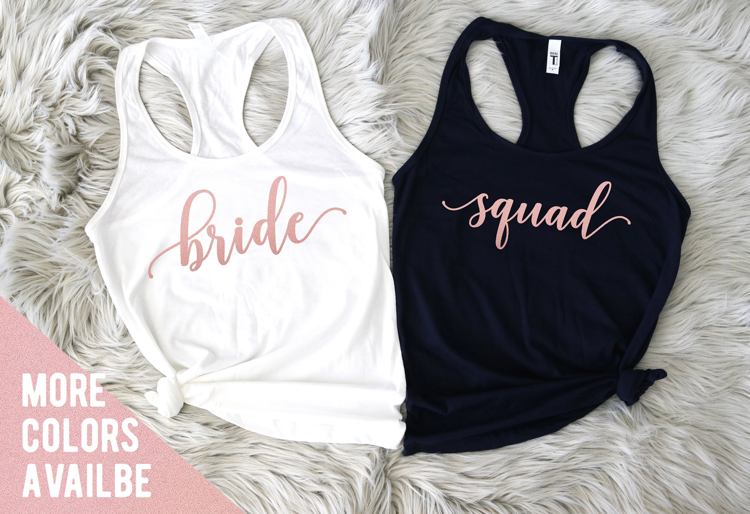 bride squad tank tops