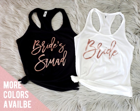 bride squad tank tops