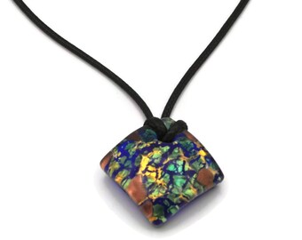 Murano Glas Donut Ketting, Koord Ketting