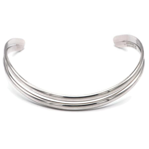 Erik Dennung for Buch and Deichmann Sterling Silver Torque Necklace, Neck Ring, Modernist Silver Choker