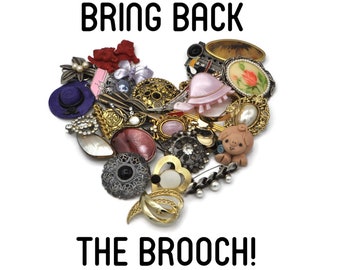 Brooch Mystery Pack, Vintage Brooches, Gifts for Her, Bring Back the Brooch, Mystery box