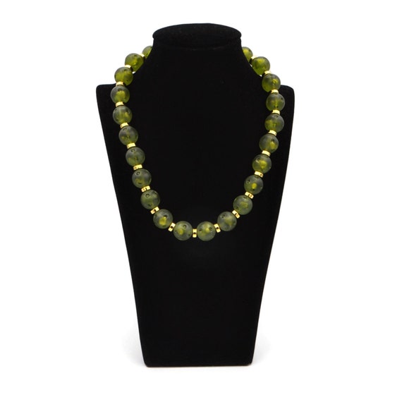 Yves Saint Laurent Green Lucite Necklace, 1970's,… - image 5