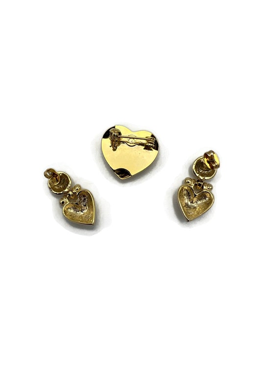 Vintage Brooch and Earrings Jewelry Set - image 5
