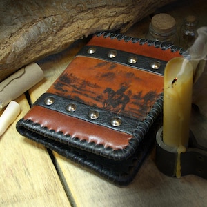 El regalo perfecto para gamers: Cartera de cuero de The Witcher hecha a mano con grabado láser
