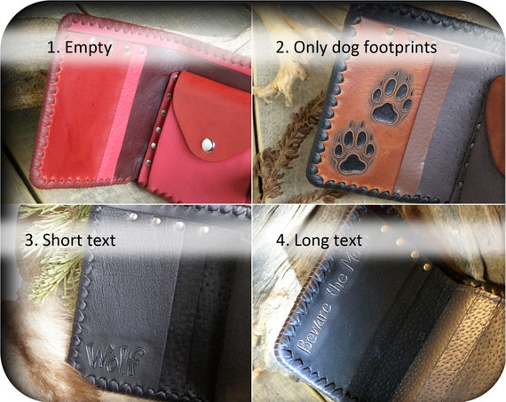 Dachshund Painting Leather Wallet Custom Dog Portrait Pet 