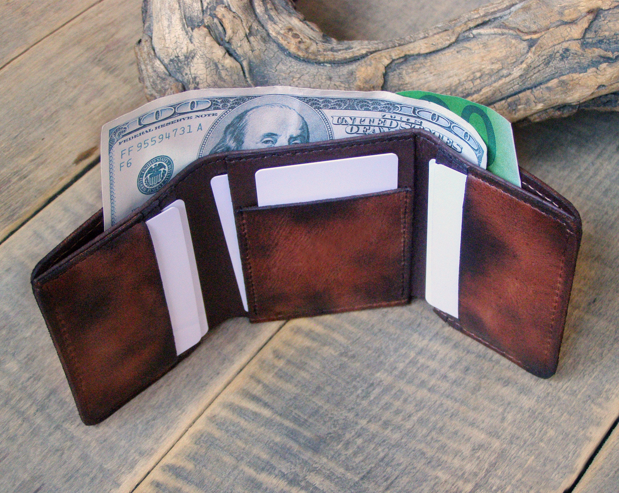 Custom Leather Trifold Wallet With Horror Design, Horror Movie Gifts ...