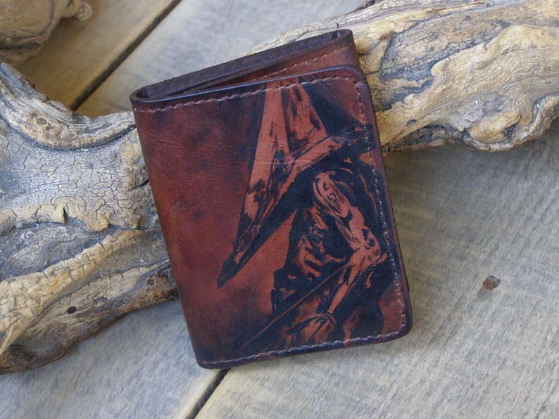 Custom Leather Trifold Wallet With Horror Design, Horror Movie Gifts ...
