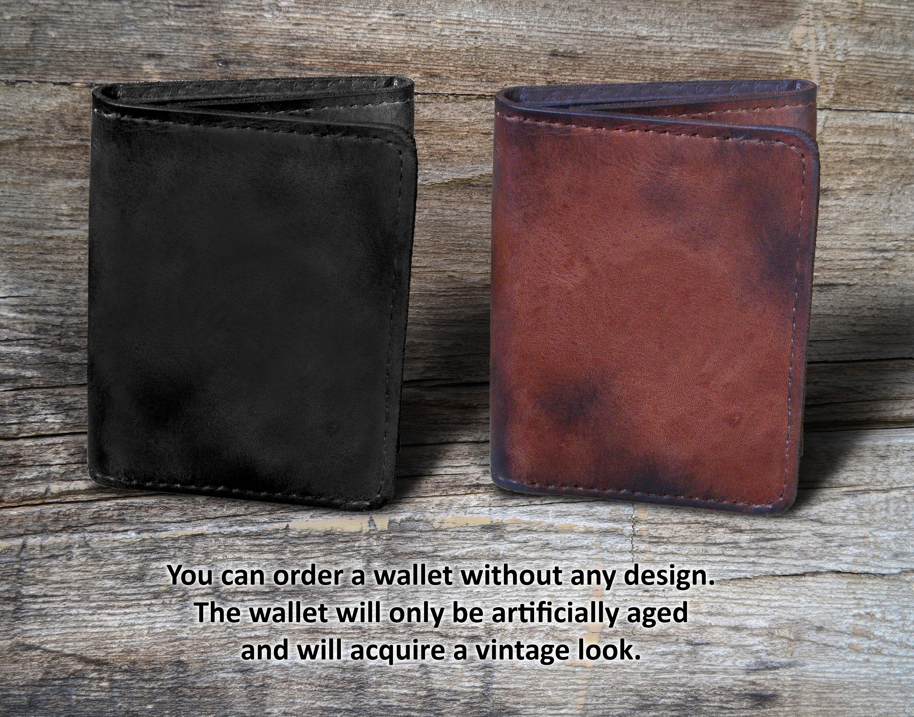 Custom Leather Trifold Wallet With Horror Design, Horror Movie Gifts ...
