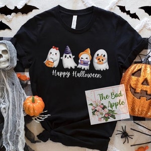 4 Ghosts Happy Halloween PNG high resolution DIGITAL DOWNLOAD