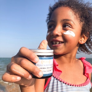 Organic Sunscreen, vegan with Non-Nano Zinc Oxide. Natural Sun cream. Non-toxic sunblock. For kids, for her, for him.
