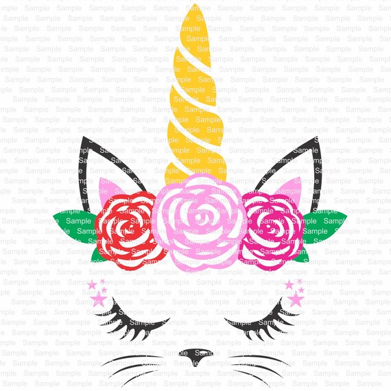 Download Custom Cat svg Flowers svg Unicorn svg cat unicornCat | Etsy