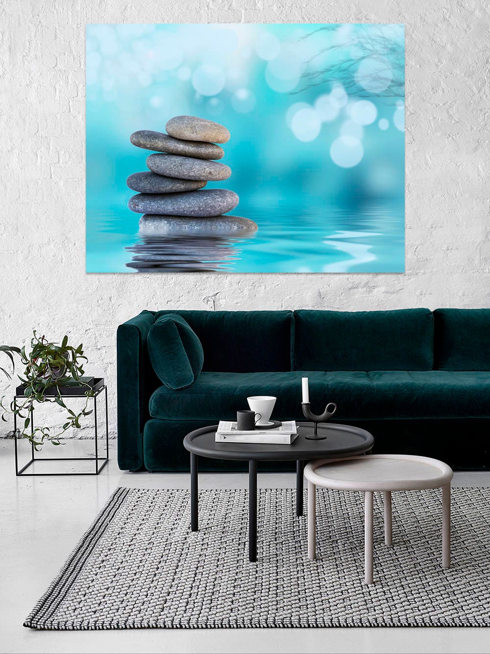 SPA Zen Large Framed Canvas Nature Stones Zen Print Zen Etsy