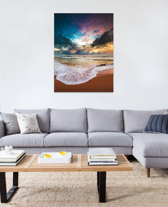 Sri Lanka Sunset Wall Art Beach Print Ocean Print Sea Decor Beach Home Decor Wall Hanging Art Waves Printable Photography Color