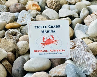 Pegatina azul - Tickle Crabs Marina