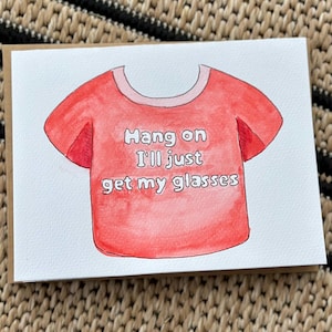 Carte de voeux aquarelle Bluey Fête des mères Grand-mère grand-mère grand-mère Laisse-moi chercher mes lunettes