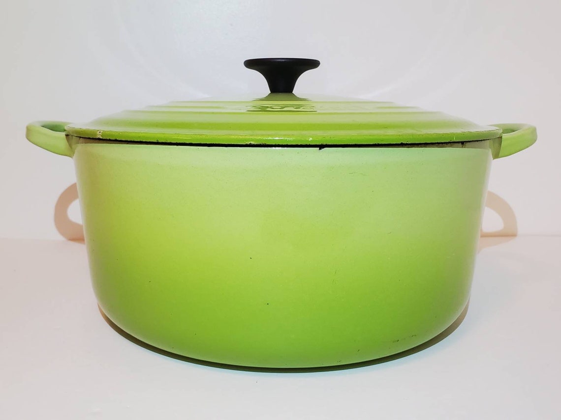 Le Creuset 7.25 Qt Dutch Oven 28 Rare KIWI PALM Green Ombre Etsy