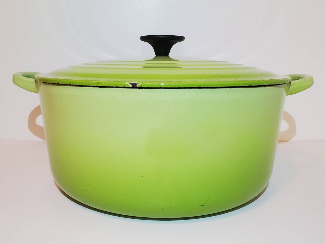 Le Creuset 7.25 Qt Dutch Oven 28 Rare KIWI PALM Green Ombre Etsy