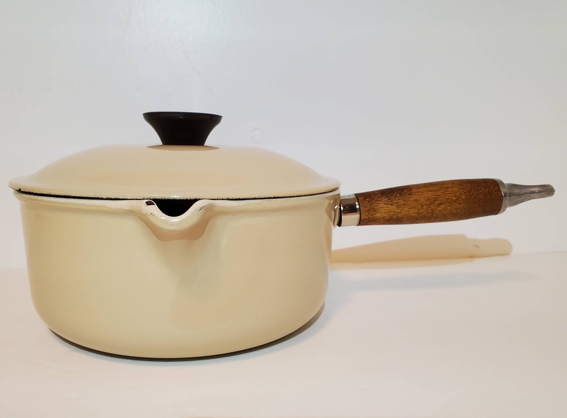 Vintage Le Creuset Saucepan 1.75 Qt RARE Dune Almond Beige Etsy
