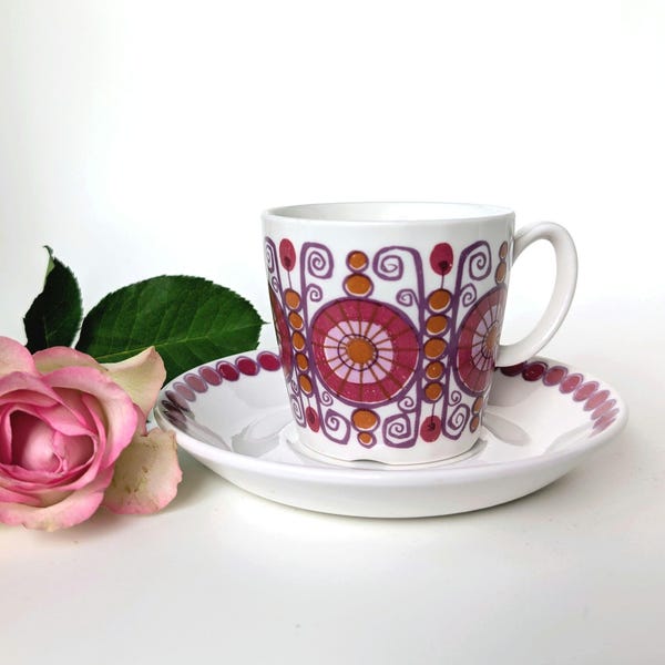 Barcarole Figgjo Norway turi-design vintage koffiekop en schotel
