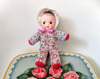 Shevie doll squeaky vintage - Bella Pouet doll - cloth doll - retro - new old stock 1 - mint