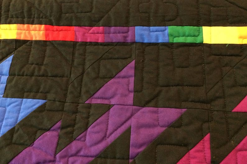 Colorful Rainbow Full/double Bed Quilt or Throw Etsy