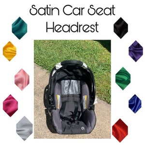 Satin Car Seat Head Rest | Satin Head Rest | Satin Baby Car Seat Satin Hair Protector | Satin Baby Head Rest | Satin Baby Head Rest for Car