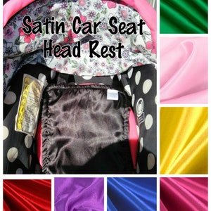 Satin Car Seat Head Rest Satin Head Rest Satin Baby Car Seat Satin Hair Protector Satin Baby Head Rest Satin Baby Head Rest for Car image 8