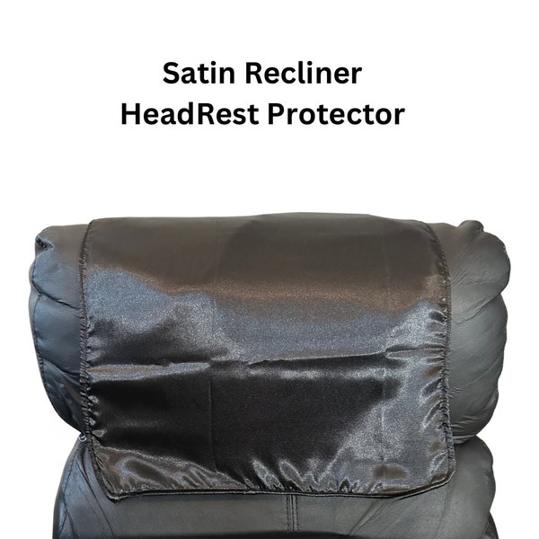 Recliner Head Rest Cover Satin| Headrest Cover for Furniture Slipcovers, Protector for Recline Chair Vinyl Sherpa Headrest Gift for her him