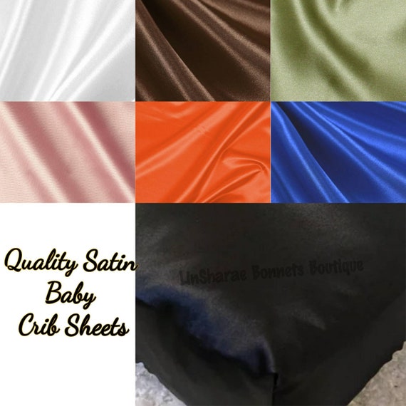 Satin Crib Sheet Satin Fitted Crib Sheet Etsy