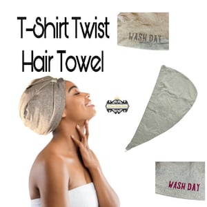 Asciugamano T-shirt Twist / Set di lavaggio Curly Girl / Set Plop / Set per il giorno del lavaggio / Co-wash / Scatola per il giorno del lavaggio / Asciugamano T-shirt Wrap / KIT DI LAVAGGIO ORIGINALE /