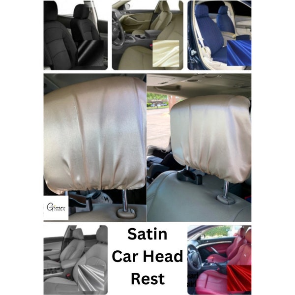 Satin Car Head Rest Cover