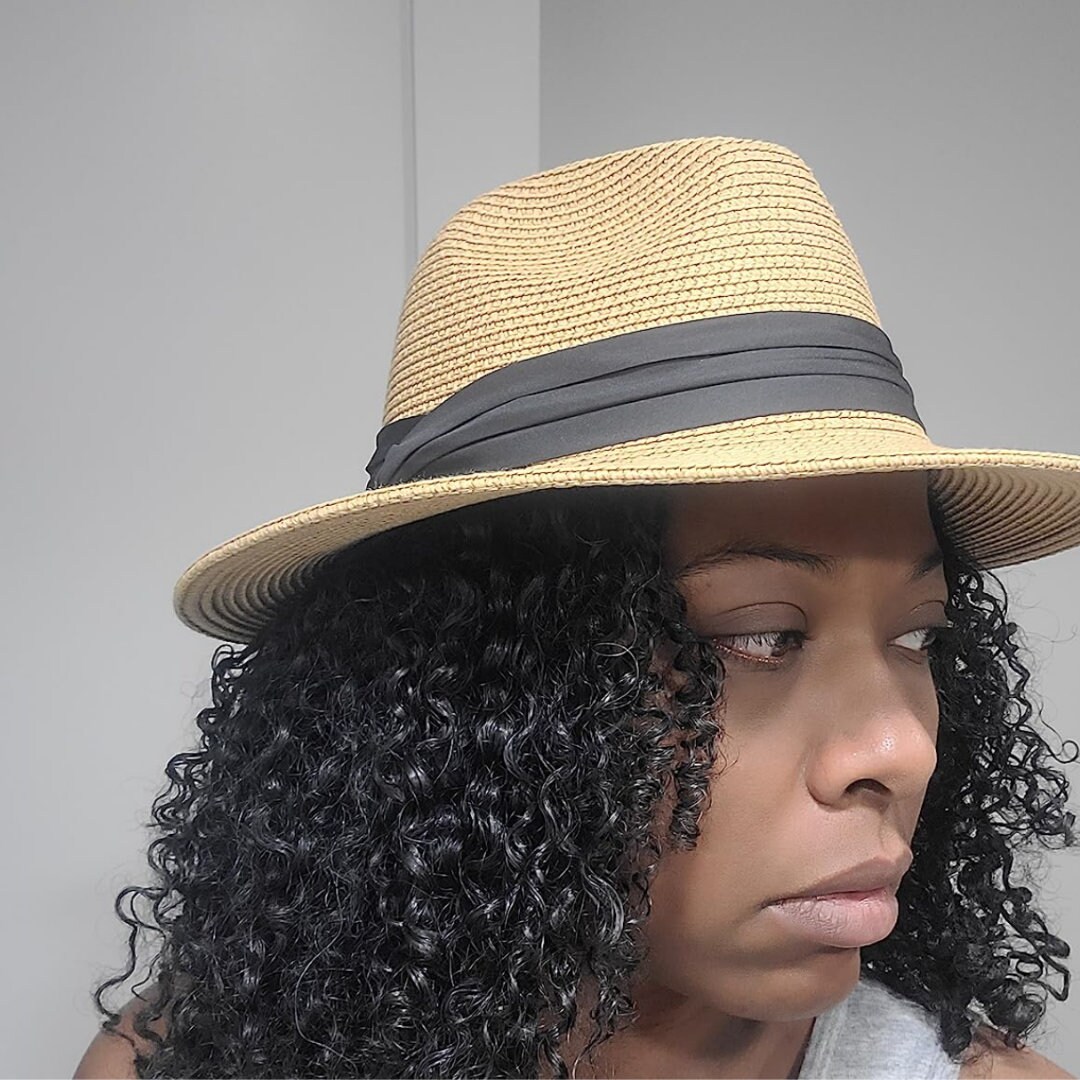 Wide Brim Straw Panama Hat | Satin Lined | Fedora Summer  display picture 3