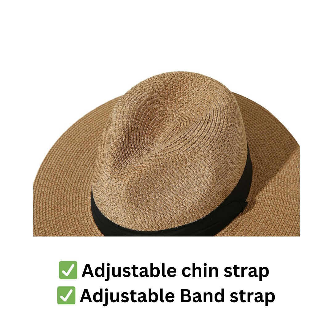 Livingston Wide Brim Panama Hat Foldable Straw Hat For Men
