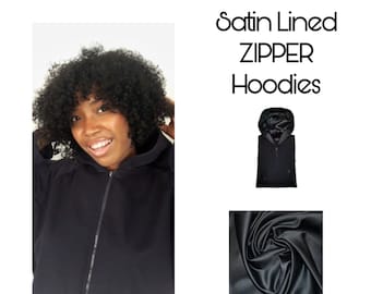 Zipper Satin Lined Hoodies | Zip up Hoodies | Satin Lined Hoodies | Winter Coat