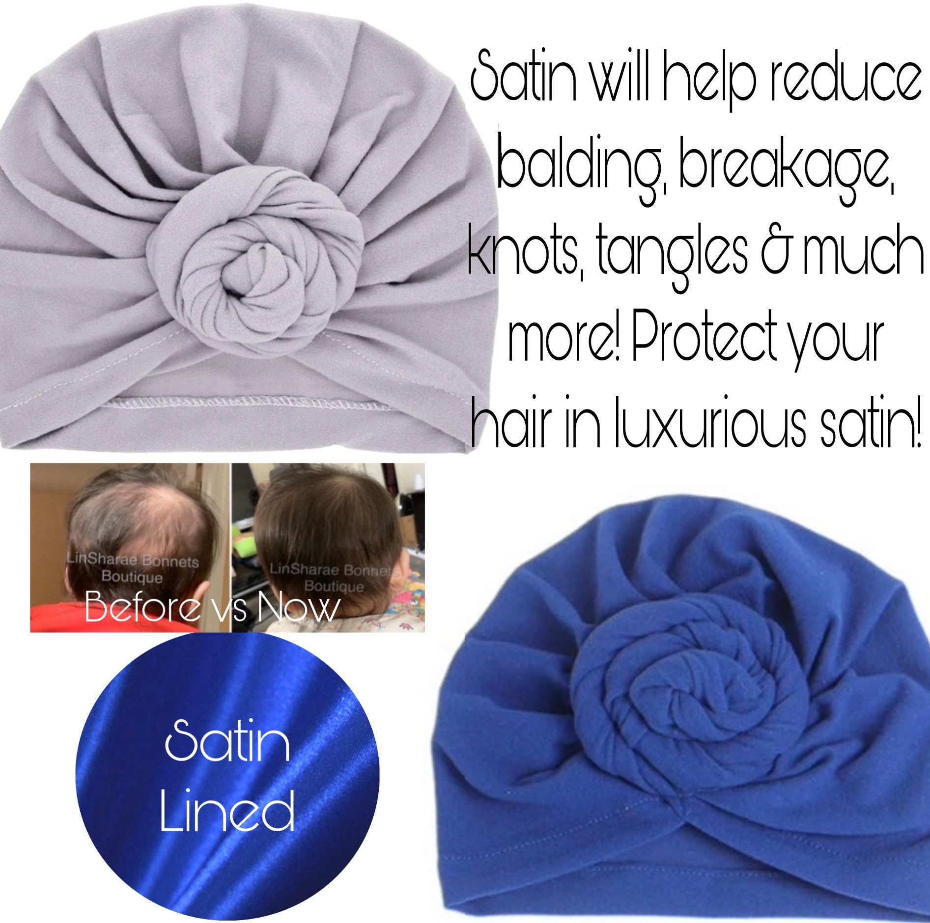 Thick Quilted Baby Bun Turban