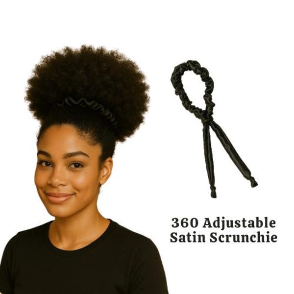 Scrunchie Puff Pull Satin verstellbar Pferdeschwanz | Puff Scrunchie | Seidiges Satin Afro Stirnband | Pferdeschwanz Krawatten |  Satin Haarband | Geschenk für sie